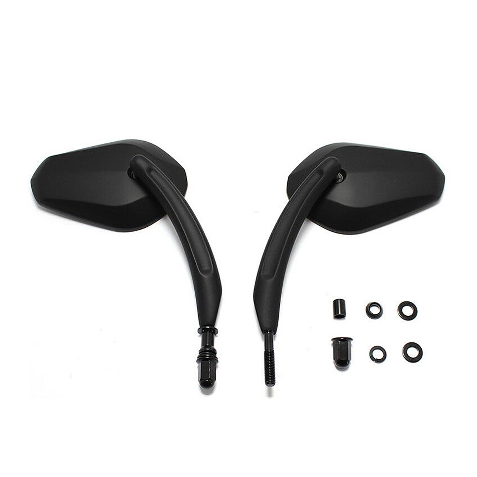 

Хромированные зеркала заднего вида с бриллиантами Мотоцикл Для Harley Cruiser Touring Chopper Sportster чёрный