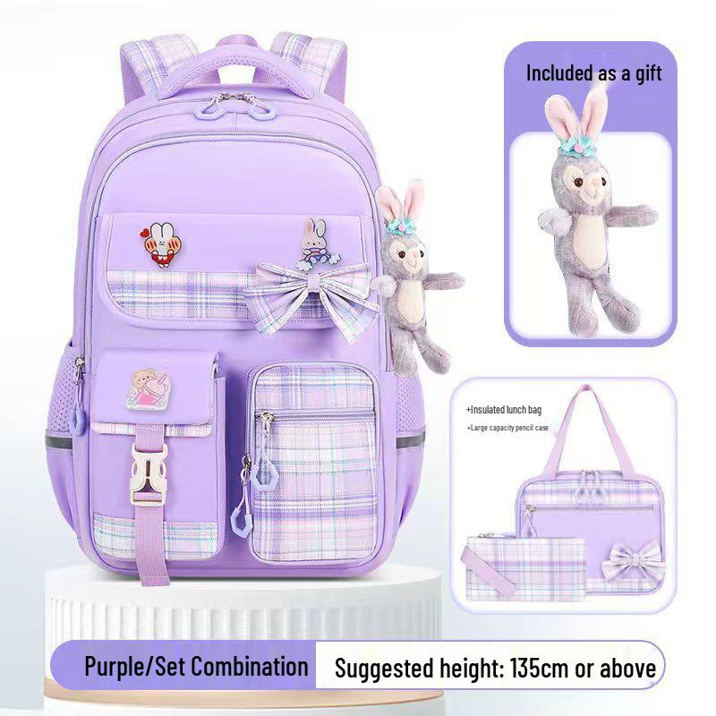 2025 High-Capacity, Dirt-Resistant Schoolbag: Lightweight Trolley Backpack for Middle/College Students