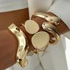 Exaggerated Metal Smooth Water Droplet Hugging Bracelet with Cool Breeze Ins Irregular Cut Spring Bracelet