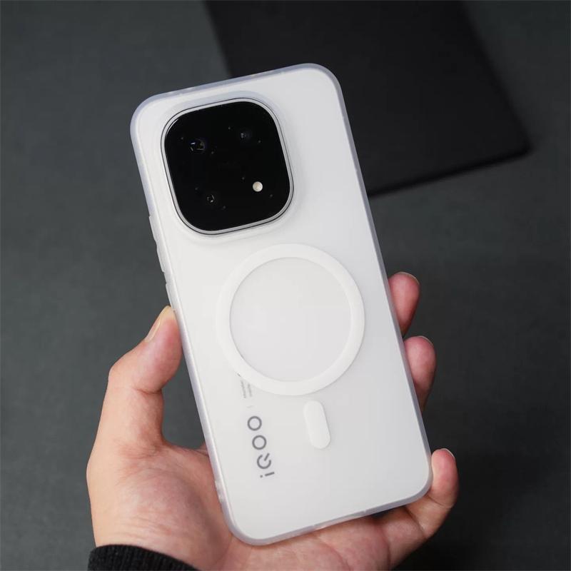 Magnetic Case For IQOO 15 Case For MagSafe Matte Transparent Soft Silicone Cover For Vivo Iqoo15 5G Protection Shell Bumper