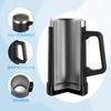 Livole Vakuumisolierte Bierflasche, Große Kapazität, Edelstahl, Geschenk für Geburtstag, Hält Getränke Warm oder Spülmaschinenfest, Tasse, 0,7 L, Stahl, Herren, Geschenk, Kalt, (Schwarz)