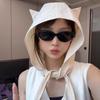 Little Devil Lace-up Sun Protection Sun Hat Fashion Japanese Style Women's Summer Sun Cap For Outdoor Summer Beach