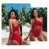 New Swimsuit Sexy Bikini Swimsuit Women's One Shoulder One Piece High Waist Bikini