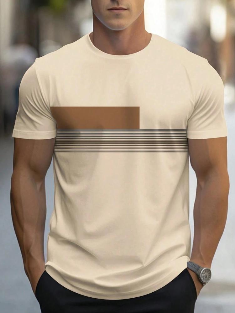 

Simple Letter Pattern 3D Printed T-shirt for Summer Daily Versatile Short Sleeved Top for Men s Casual and Comfortable Round Neck Clothing 6XL