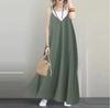 2024 Women's Casual V-Neck Backless Long Sleeveless Party Dress