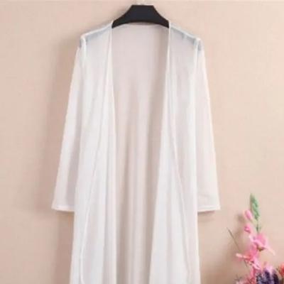 Spring Summer Women Long Cardigan Long Sleeve Sun Protection Clothing Loose Coat Jacket Shawl Outerwear