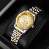Casaro Waterproof Luminous Quartz Couple Watch with Women's Calendar