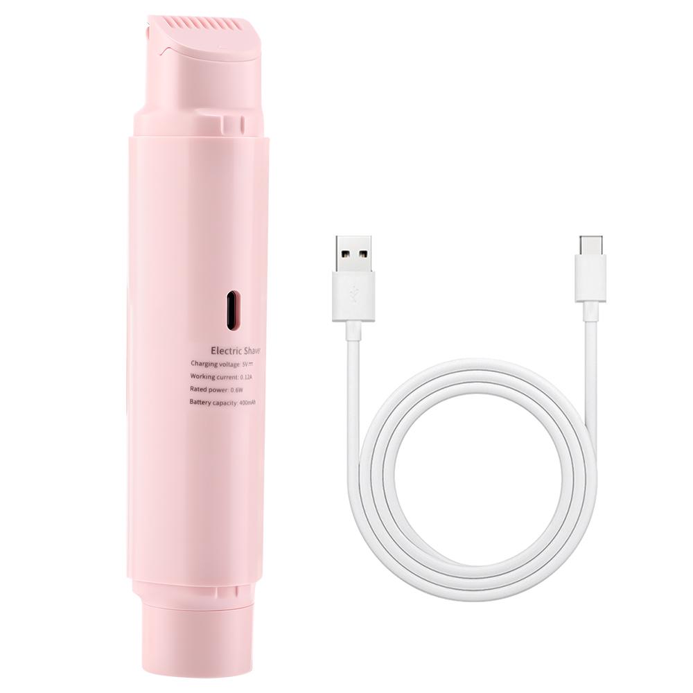 

Электрический эпилятор для женщин для удаления волос в зоне бикини, перезаряжаемая портативная бритва для лица и тела, безболезненная бритва для бровей, водонепроницаемая розовый