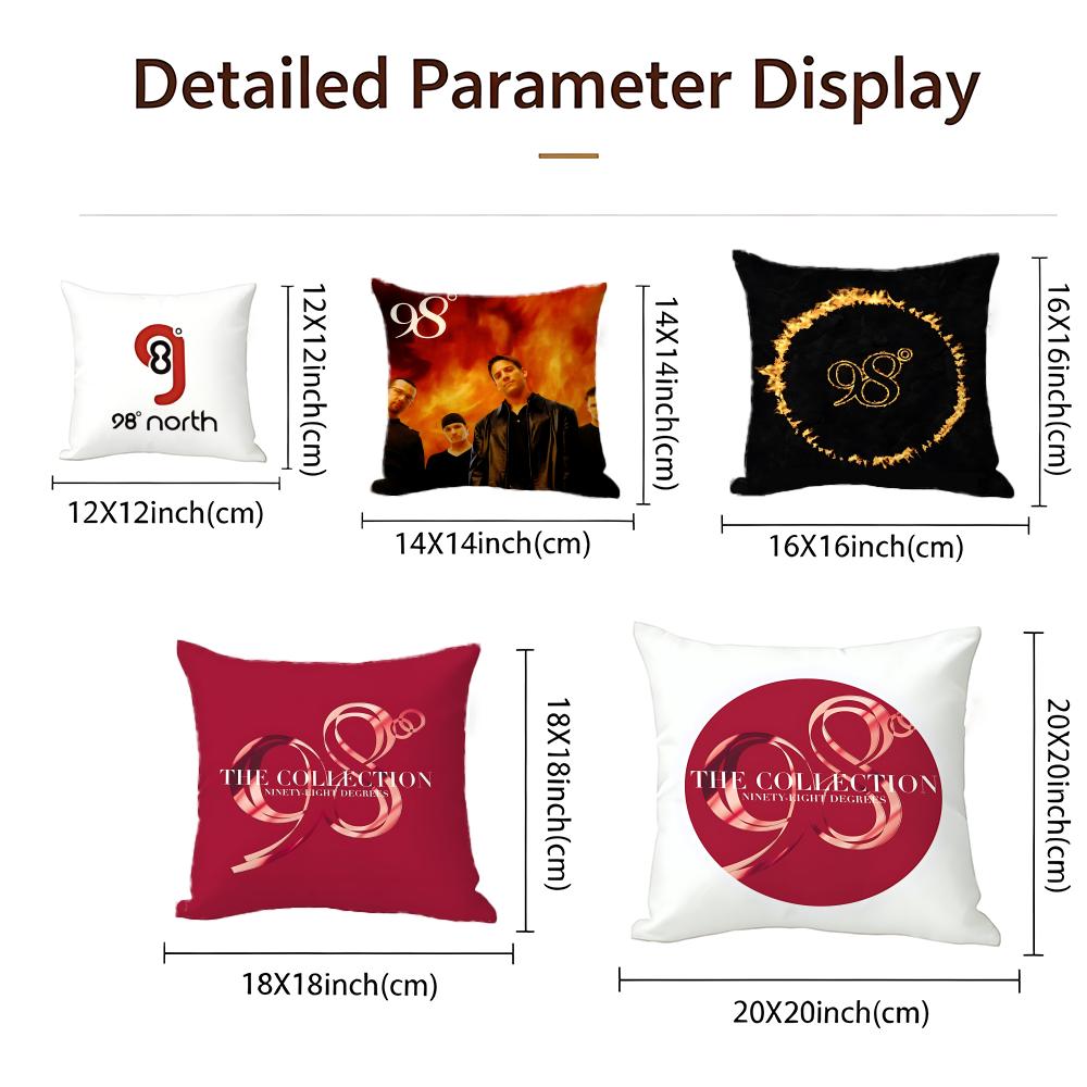 Pop 98Degrees Cushion Cover Cushion Cover Set 4Pcs 50X50 45X45 40X40 Pillowcase Decorative Sofa Home Decor
