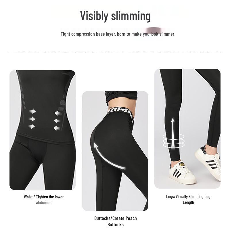 Women's Quick-Dry Thermal Ski Base Layer Top - Tight Fit, Winter Outdoor, Yoga & Fitness Sports Set