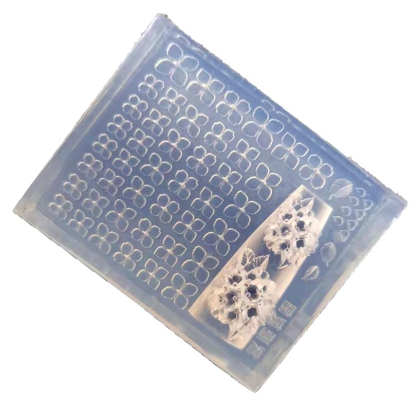 3D Nail Art Mold with Flower Patterns Template Carving Sticker Stencil Tools Creative Stunning Nail Decorations Moulds
