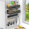 Magnetic No-Drill Refrigerator Side Spice Rack