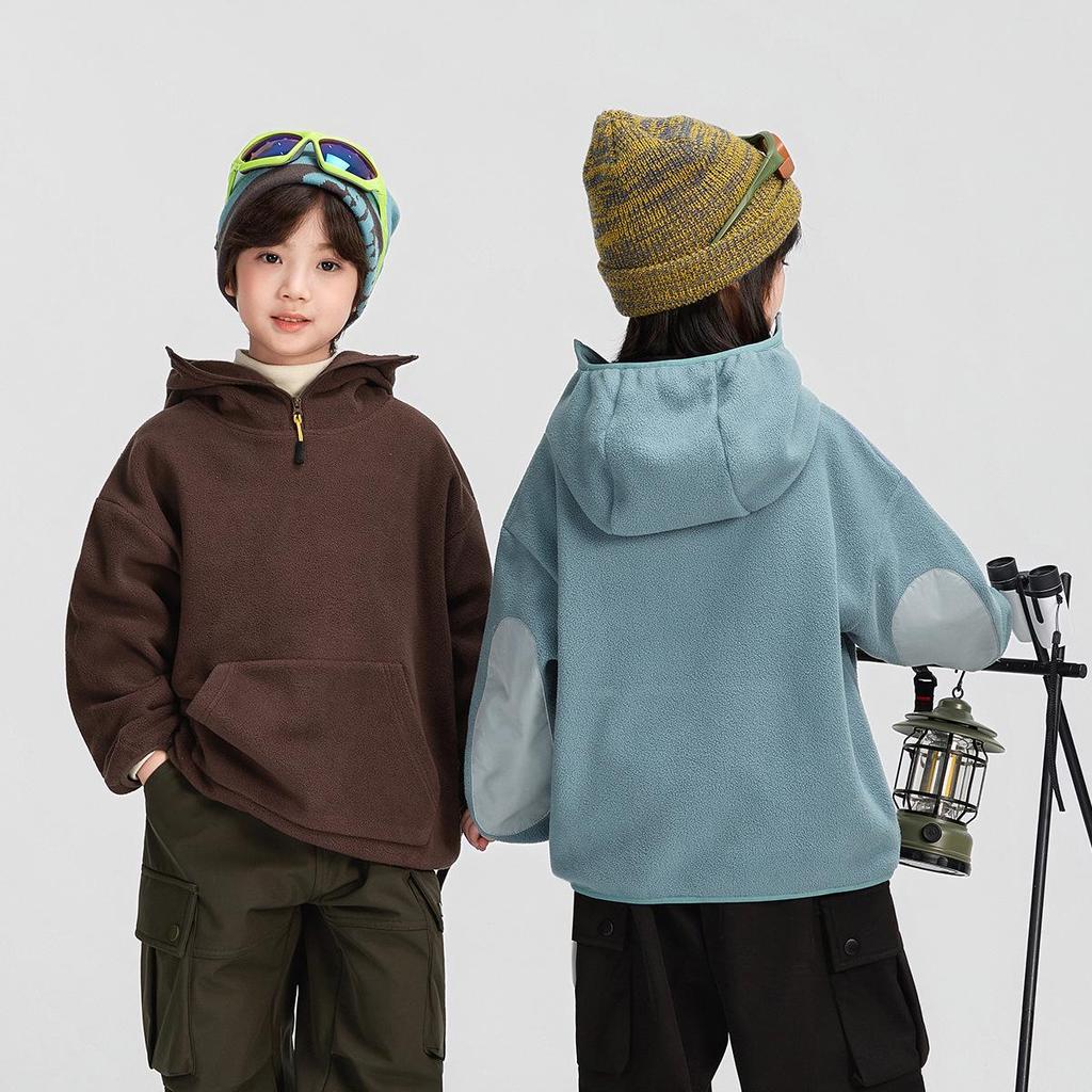 Märchenhafte Erinnerung Winter 2025 Dickes Polarfleece Kapuzensweatshirt für große Jungen