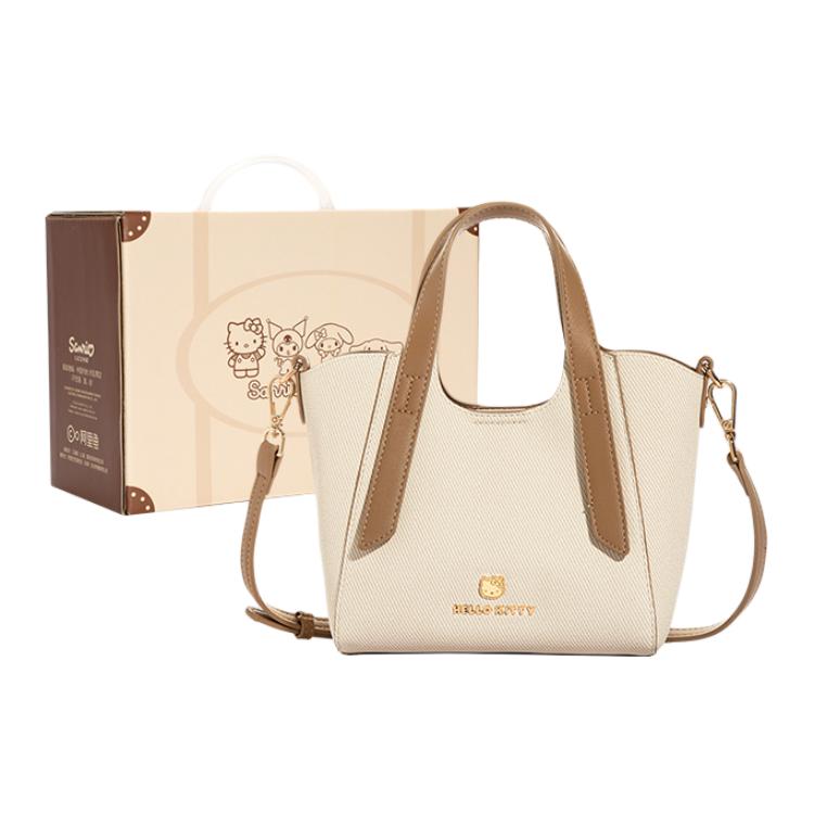 New Sanrio Hello Kitty Synthetic Leather Shoulder Bag, Crossbody Bag, Handbag Regular Women's Khaki HHF41114