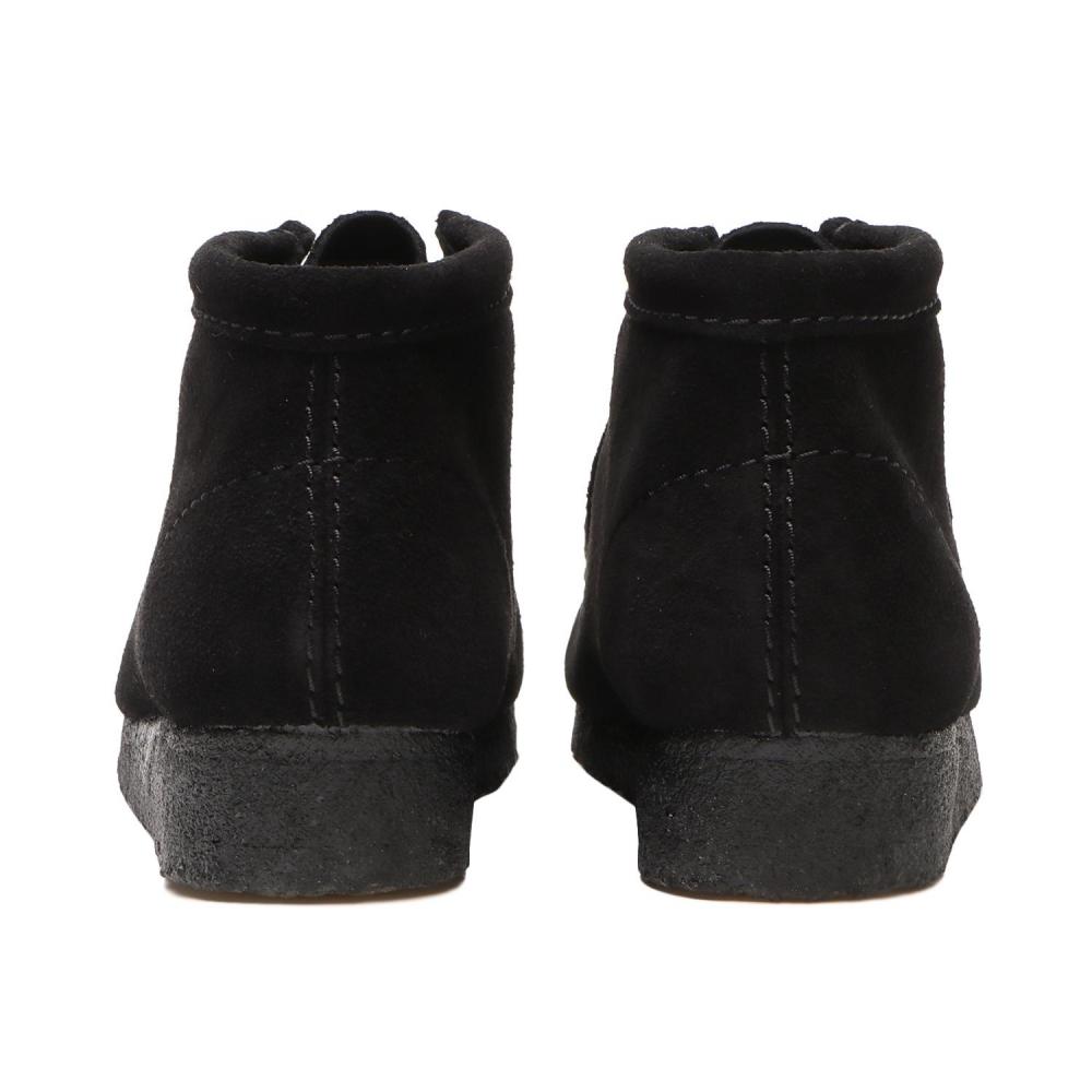 ClarkS W S Wallabee Boot. 26155521 Black Suede