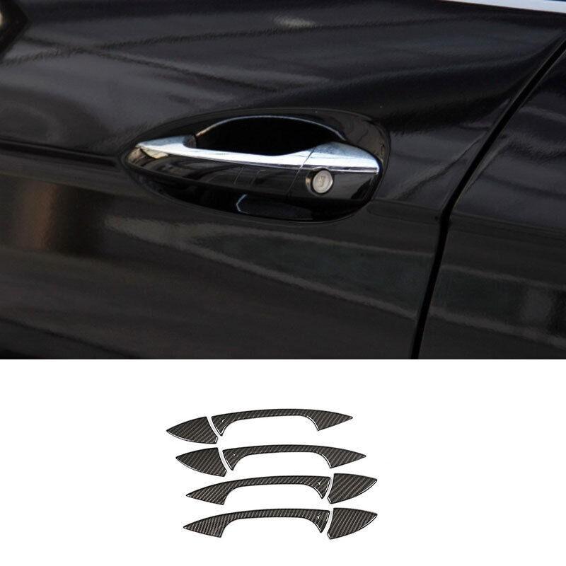 Outside Door Handle Cover Trim Fit For Benz E-Class 2009-2015 ABS Carbon Fiber