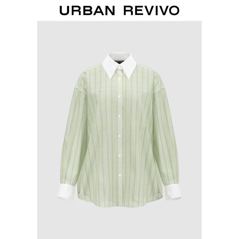UR Women s Striped Drop Shoulder Long Sleeve Shirt M