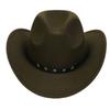 Western Cowboy Top Hat Spring And Autumn New Jazz Hat Big Brim Pentagram Belt Accessories Felt Hat Men And Women