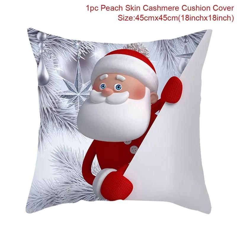 Merry Christmas Cushion Cover Christmas Decorations for Home 2025 Cristmas Ornament Noel Xmas Decor Navidad Happy New Year Gifts