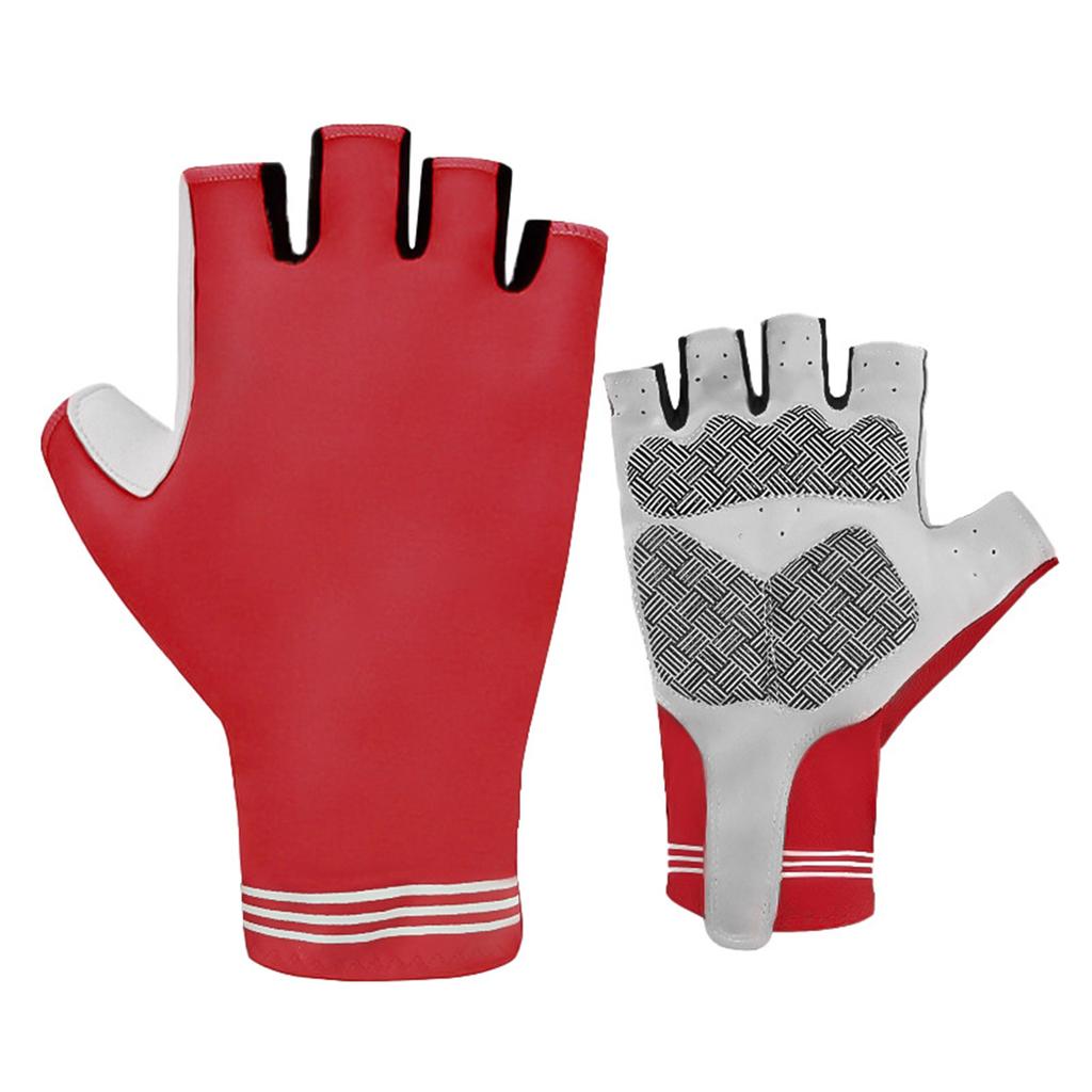 Half Finger Cycling Gloves Mounting Bike No-Slip Shock Absorbent Palms Grip Wicking Lightweight Nylon Compression Gloves
