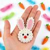 1/4 Sets DIY Easter Button Ornament Kit Handmade Easter Bunny Egg Carrot Hanging Decoration Button Art Crafts Easter Basket Stuffers Party Favors