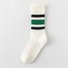 Trendy Japanese Thick Striped Slouch Socks - Retro Towel Bottom Mid-Calf Style for Men & Women