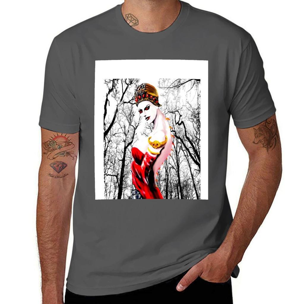 Snake Princess Tattoo Tee Design Tshirt Basic Comfort Fit Tshirt For Unisex