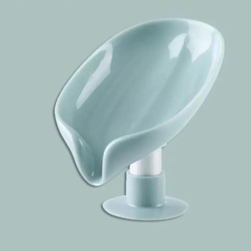 Portasapone a forma di foglia, portasapone a ventosa, vassoio per asciugatura, contenitore per spugna da doccia, accessori per il bagno e la cucina