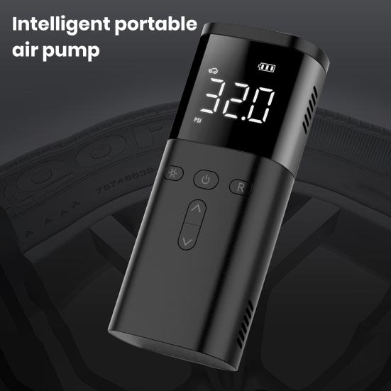 Wireless Tire Inflator Portable Air Compressor with Digital Display Compact Design Rechargeable Automatic Electric Air Pump