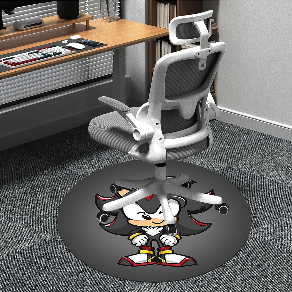 

1pc Shadow the Hedgehog Chair Carpet for Office, Non-slip, Soft and Durable Office Rug, Perfect for Office yy251225079 80cm by 80cm