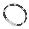 Magnetic Negative Ion Bracelet Waterproof Silicone Sports Bracelet Wristband for Balance Silver