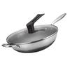Zhi Shi 32cm 316 Stainless Steel Frying Wok
