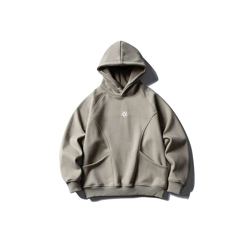 NEOISM Unisex Trendy Loose Velvet Hoodie for Autumn/Winter XXL серый