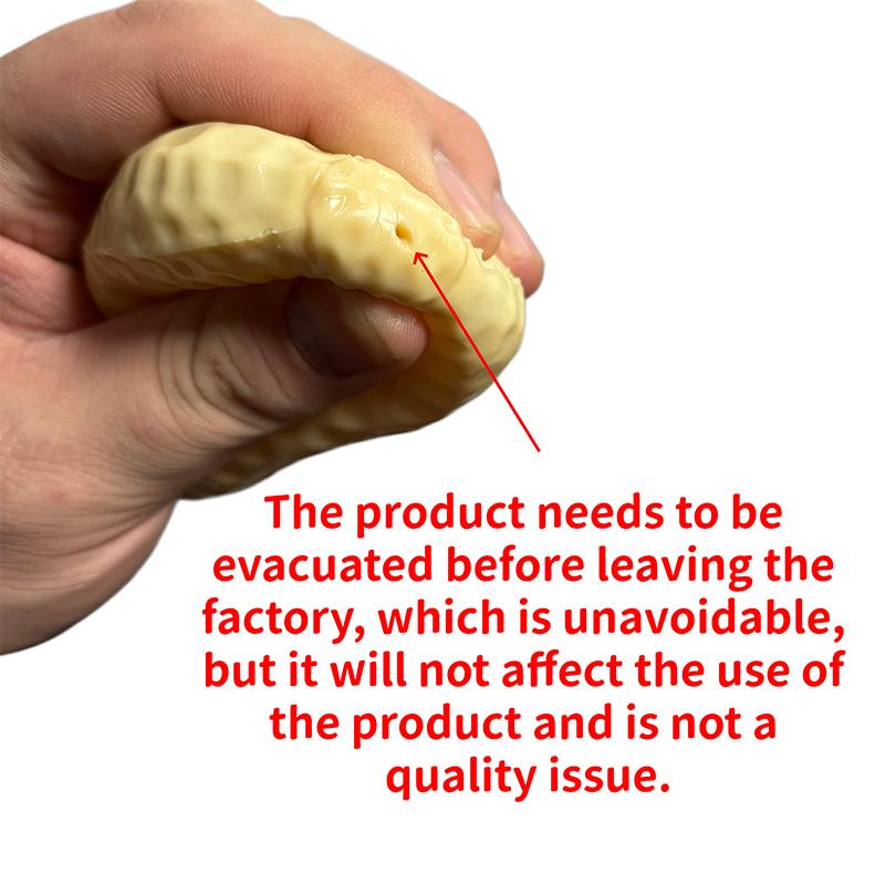 Squeeze Toy 3pcs Set with Buttery-Soft No Rebound Feel, Squishy Peanut Stress Ball for Adults, ASMR Sensory Fidget Anti Stress Toys