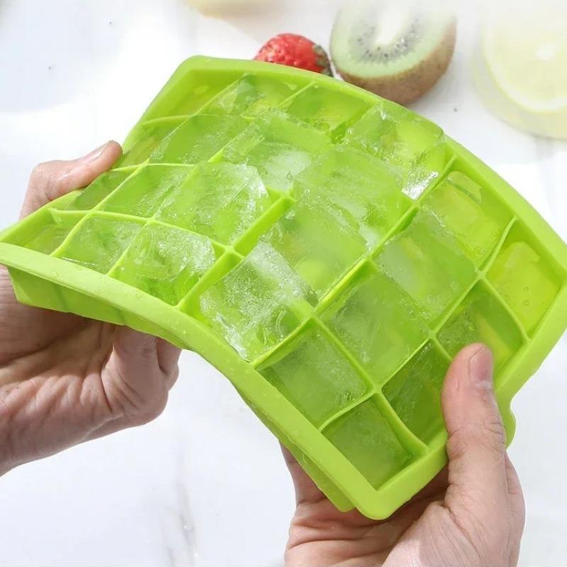 1-4PCS Silicone Ice Cube Tray 24 Cavity Square with Lid for Home Use Ice Making Tools Cold Drink DIY Ice Cream Moulds