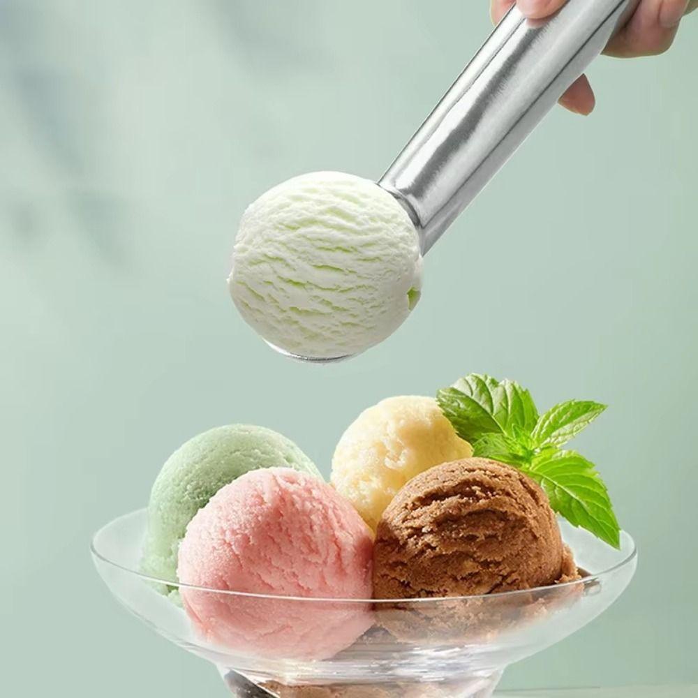 2 Pezzi Cucchiaio Creativo per Dessert Gelato Leggero Lavabile in Lavastoviglie Scavino per Palline di Gelato Manico Ergonomico Robusto Cucchiaio per Palline di Frutta