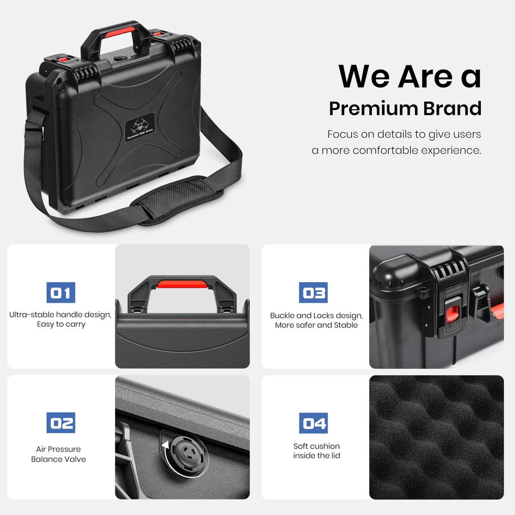 STARTRC Mini 5 Pro Hard Waterproof Hard Carrying Case for Mini 5 4 3 Accessories Case, Pro/Mini Pro/Mini (RC2/RC-N3)