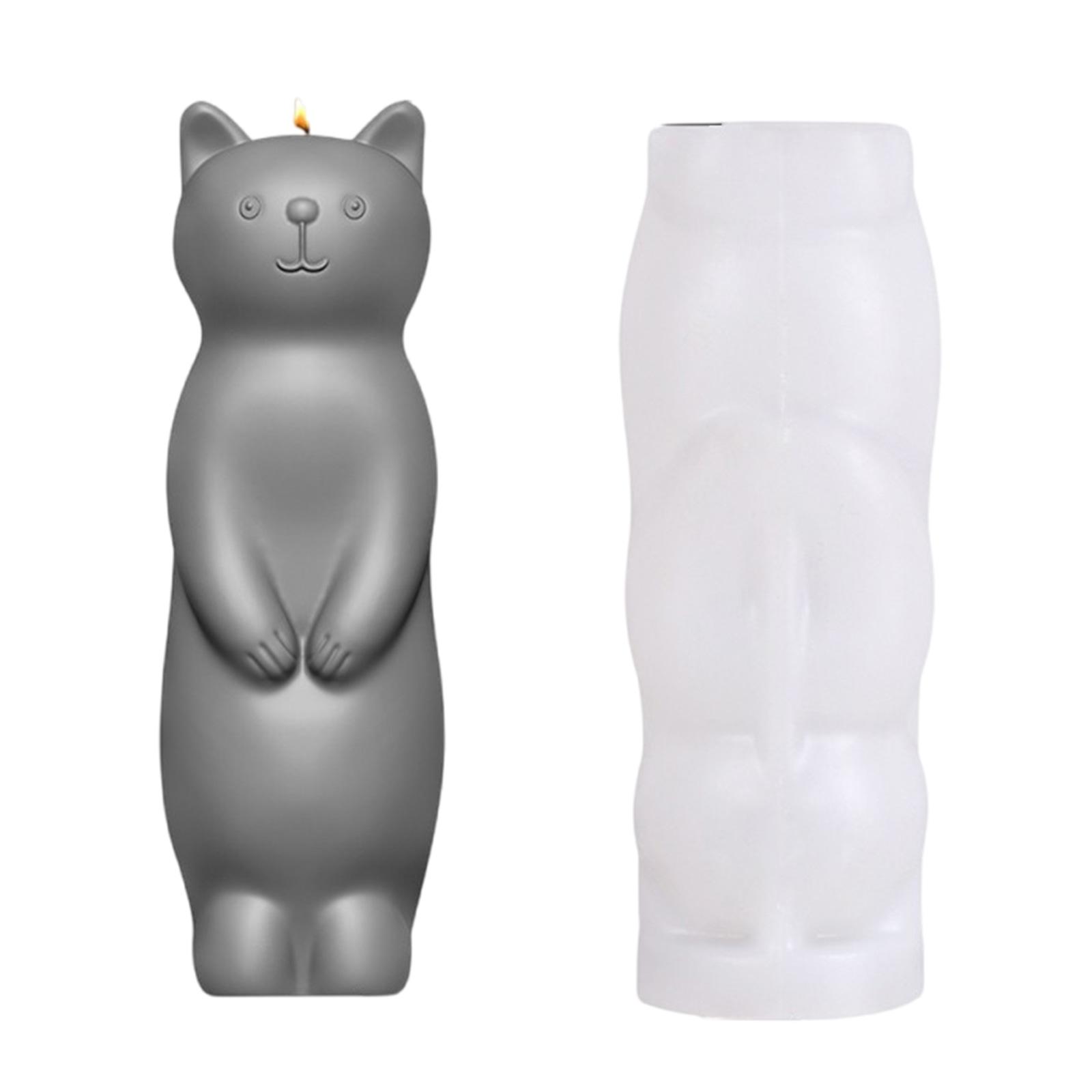 

Фигурка Счастливый Кот Силиконовые формы для изготовления свечей Фигурка стоящего кота Гипсовые силиконовые формы для эпоксидной смолы