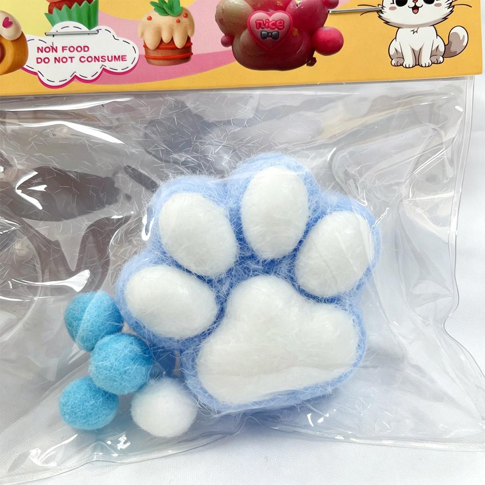 1-3pcs Cute Cat Paw Squishy Fidget Toy Soft Squeeze Stress Relief Toy Kawaii Novelty Relax Gift for Kids Adults In Stock