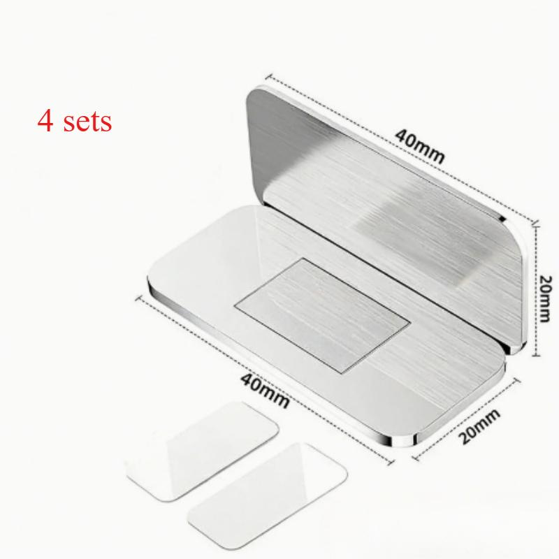 Stainless Steel Ultra-Thin Strong Magnetic Cabinet Door Catch, Can Be Installed on Kitchen Cabinets, Wardrobes Without Drilling