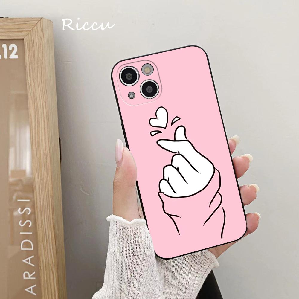 FOR IPhone 14 Fingertip Love Phone Case 14 11 12 Pro 8 7 14 Plus X Pro 14 MAX 13 MINI XR XS Iphone 14 13 Soft Phone Covers