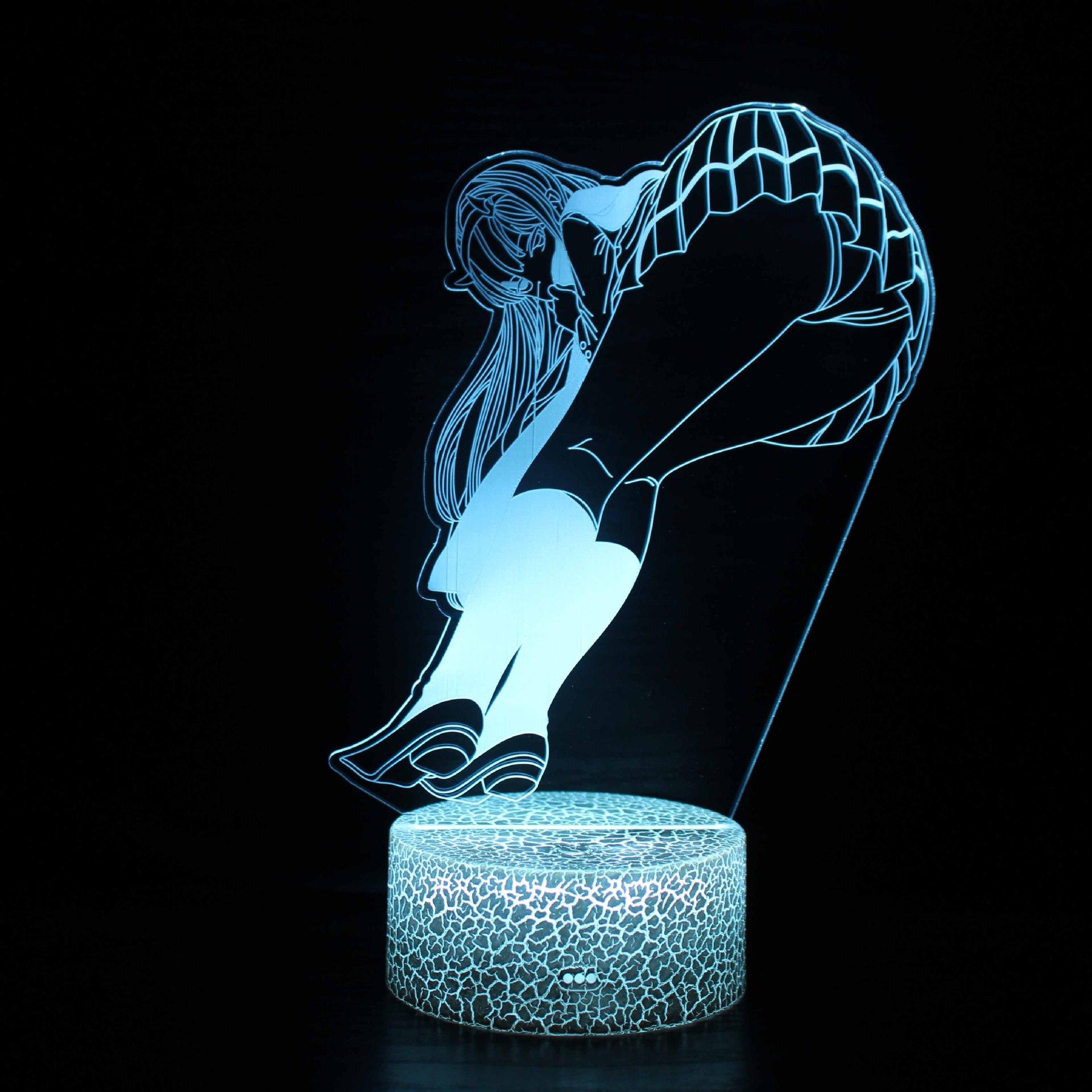 

3d подарок ночник светодиодная маленькая настольная лампа акриловая атмосфера общежития прикроватная лампа настольные лампы прикроватная лампа декор комнаты ночник Touch16 color remote&Black