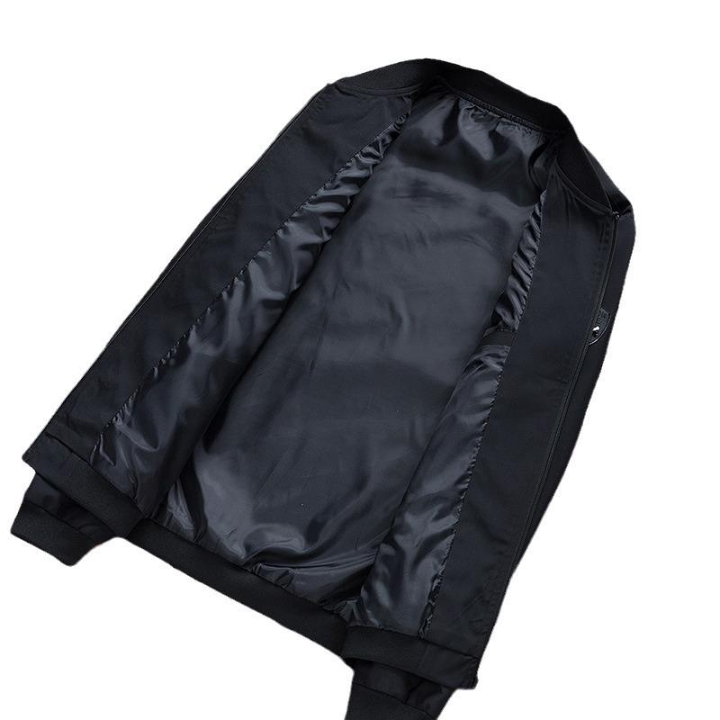 Europäische Slim-Fit Leichtjacke für Herren - Unifarben, Übergröße, Frühling/Herbst Koreanischer Stil