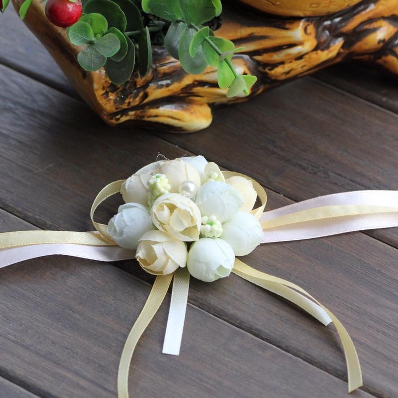 Artificial Wrist Flower Bridesmaid Sisters Hand Flowers Artificial Bride Flowers Wedding Decoration