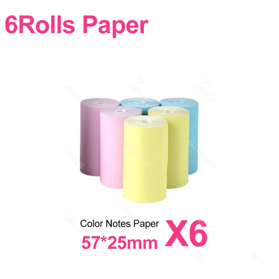 57*25MM Thermal Paper Label Sticker Adhesive Rolls Paper For Mini Printer Instant Print Kids Camera Printing Paper Replacement