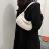 Women Shoulder Handbag Vintage Casual Hobos Denim Star Decor Solid Color Underarm Bag for Girls Ladies Purse Tote