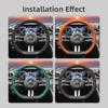 Suitable for Mercedes-Benz Perforated Leather Steering Wheel Cover, Non-Slip, Sweat-Absorbent, Breathable, Integrated Protective Case V 
