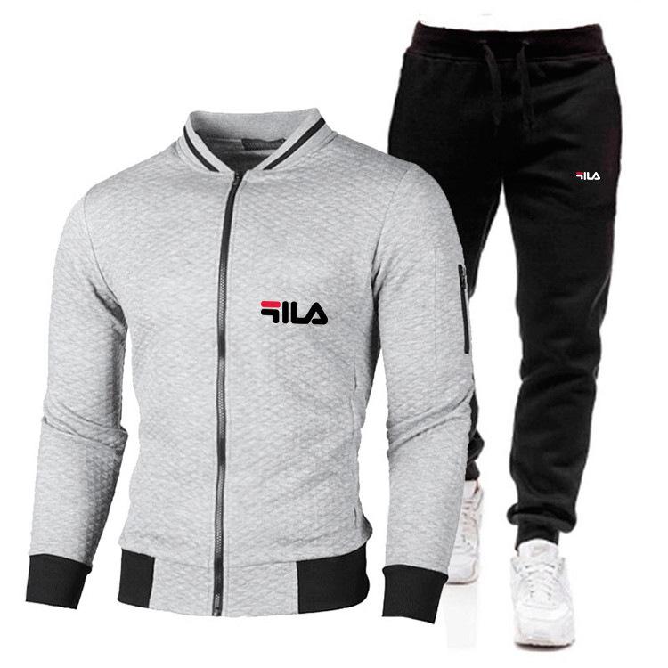 Abbigliamento sportivo da uomo Set Primavera Autunno Cappotto casual Tute da  uomo 2 pezzi Felpa con cerniera + Pantaloni Da ginnastica Set Tuta sportiva  da uomo a due pezzi acquista in modo