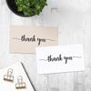 50-Pack Thank You Holiday Greeting Cards - Simple White Rectangular Labels