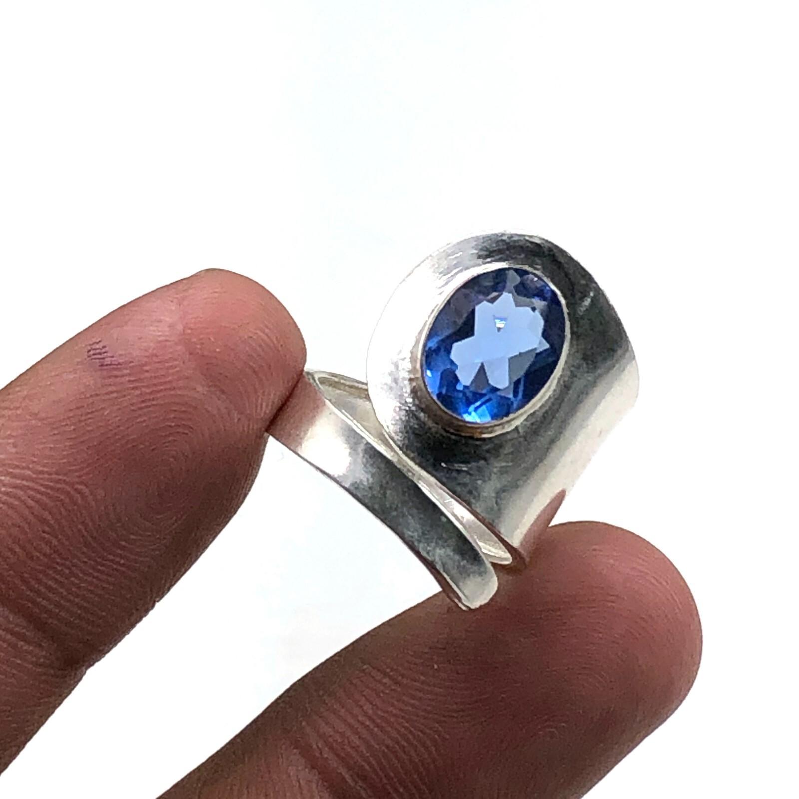 

Танзанит Драгоценный Камень 925 Стерлинговое Серебро Ювелирные Изделия Кольцо Ручной Работы Для Подарка на Юбилей RR-2-9 9